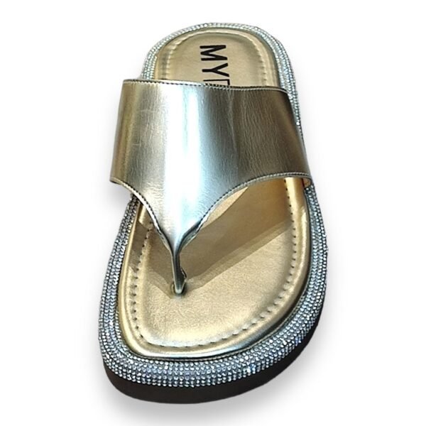 Chinelo Myrio Ouro Metalizado e Strass - Image 3