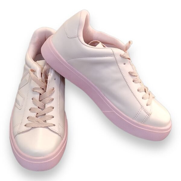 Tênis Casual Rosa com Cadarço