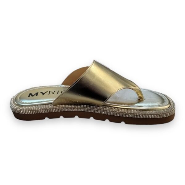 Chinelo Myrio Ouro Metalizado e Strass - Image 4