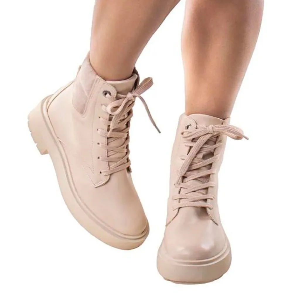 Bota Coturno Cadarço Calcanhar Soft em Camurça - Image 2